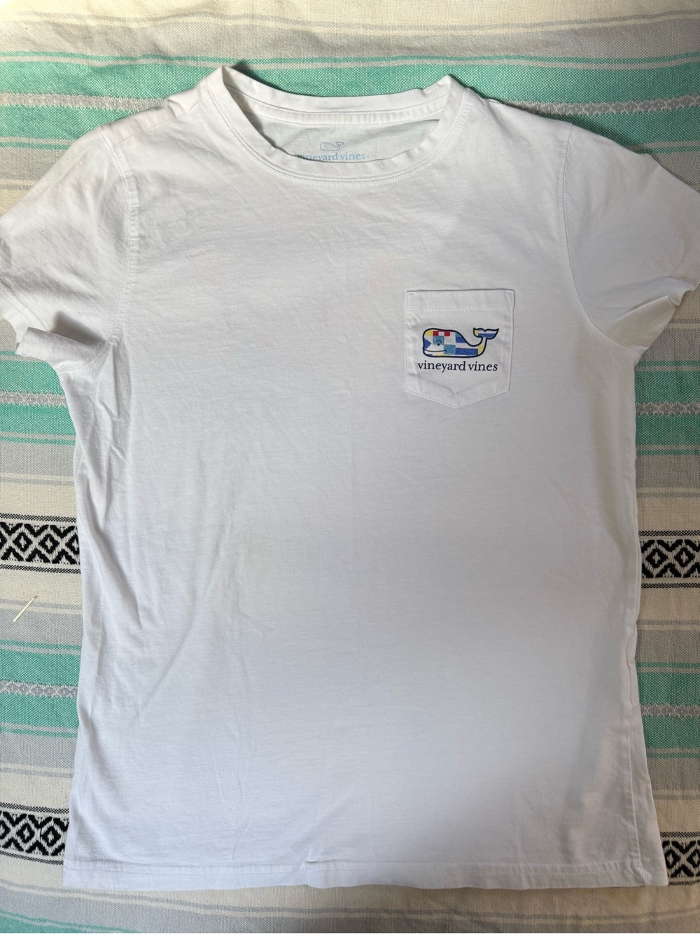 Vineyard Vines Nautical Flag Whale Icon Tee